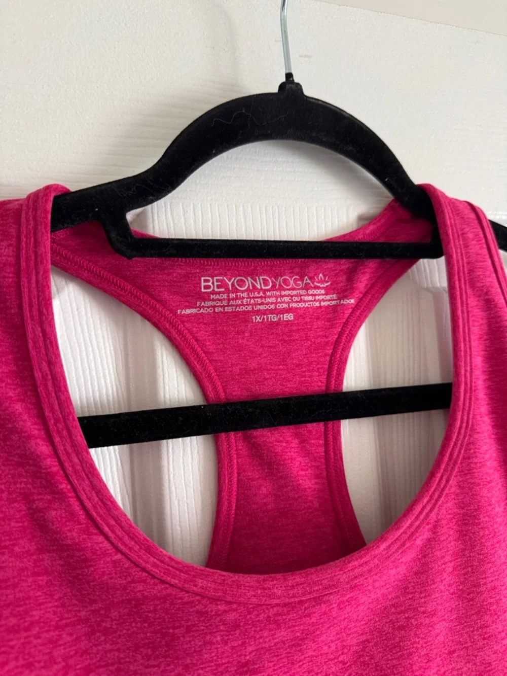 Beyond Yoga Raspberry Pink Racerback Tank Top 1X - Picture 2 of 4